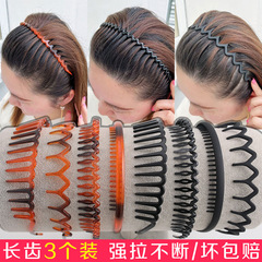長齒發箍女款帶齒壓發防滑塑膠發窟頭箍韓國網紅外出百搭洗臉發卡