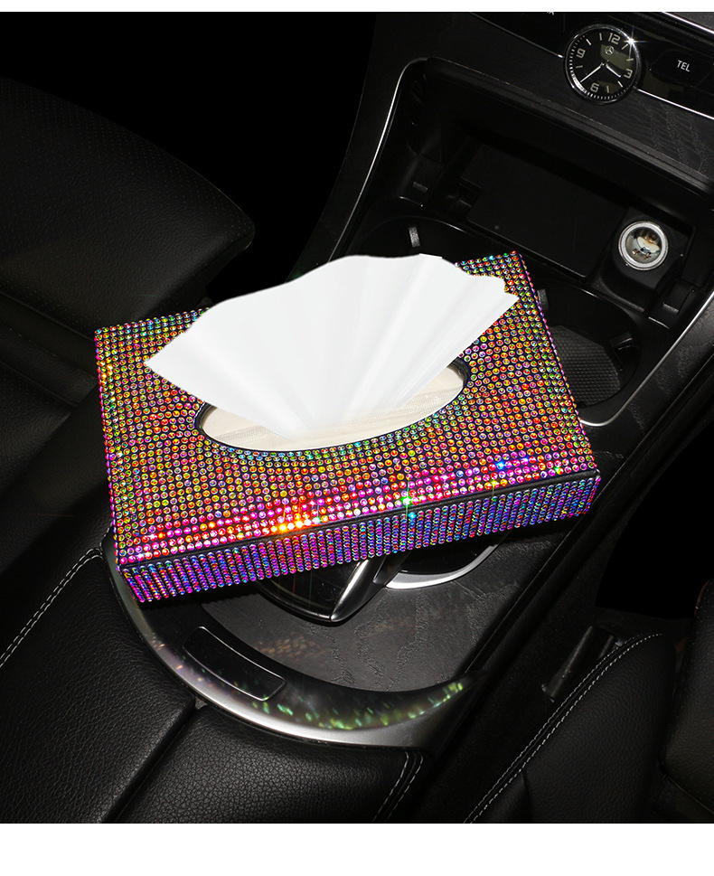 Creative Car Sun Visor Tissue Holder, Leather Dashboard Hanging Tissue Box, Car Armrest Tissue Box