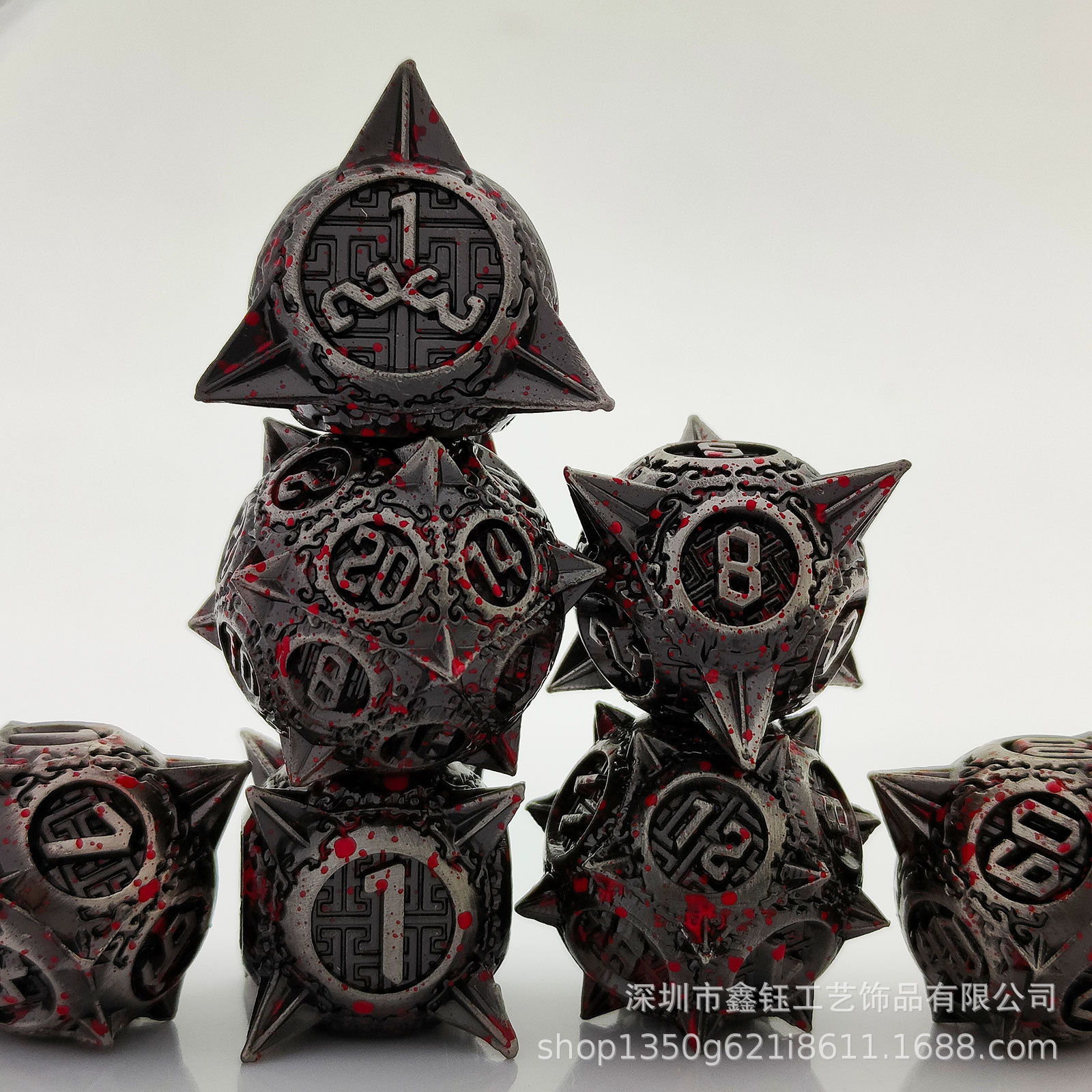 Cross-border Metal Dice COC Tabletop RPG D&D Dungeons & Dragons TRPG Multifaceted Dice Set D6 Cthulhu Tabletop Game