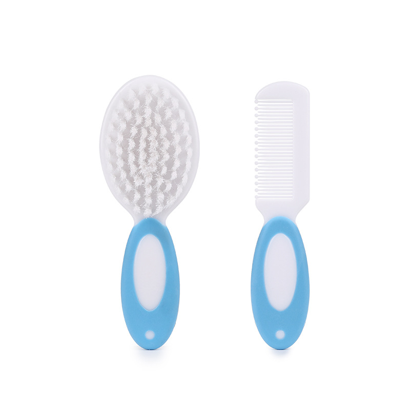 Pein transfronterizo para bebés cepillo de lana para bebés masaje conjunto de peinado de pelo suave limpio para recién nacidos de baño de peinado de baño