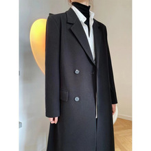 炸街西装款风衣外套女中长款2022年春秋气质英伦风单排扣大衣外套