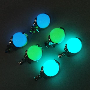 Pendant luminous dolphin beads, copper‑plated setting, 12 mm phosphorescent bead, lightweight