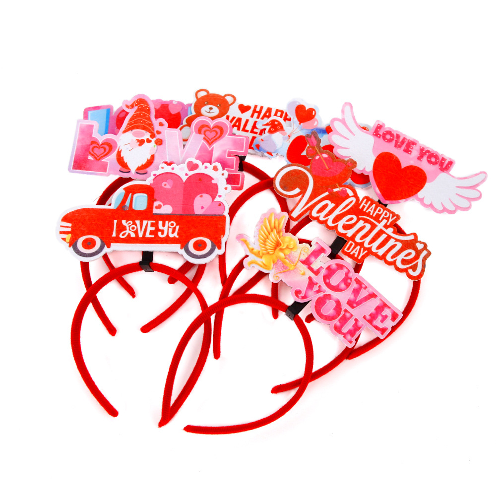Nuevo estilo transfronterizo de Europa y América Día de San Valentín bandeja de cabello de decoración de fiesta romántica bandeja de cabello de amor rojo