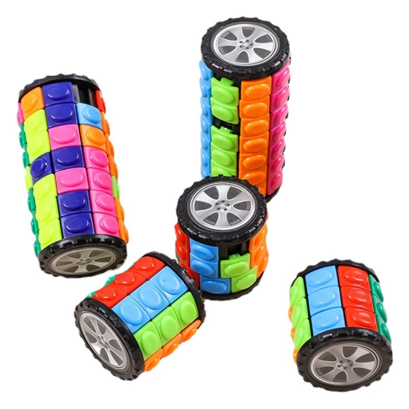 Трансграничная головоломка трехмерная волшебная башня кукуруза цилиндрическая волшебная башня кубик Рубика вращающаяся креативная интеллектуальная декомпрессионная игрушка