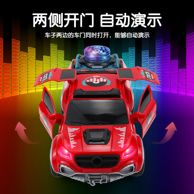 Coche eléctrico universal eléctrico para niños transfronterizos Música ligera baile giratorio niño todoterreno modelo de vehículo juguete al por mayor