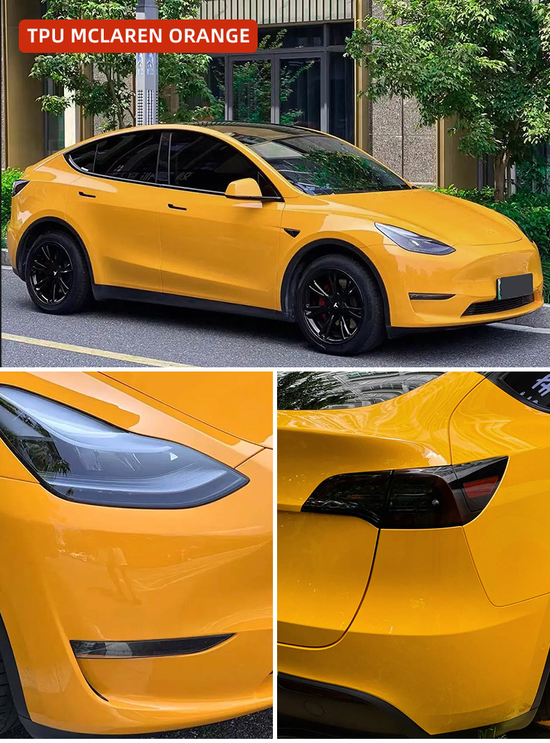 Tpu Car Body Color Change Film Paint Protection Film Self-Adhesive Film Ppf Mclaren Orange Self-Healing Car Wrap Film