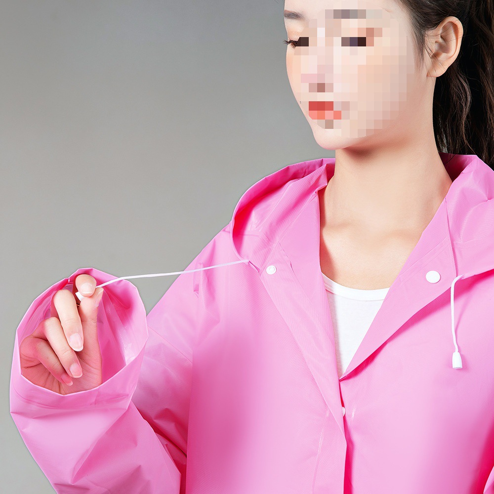 V 비옷 긴 두꺼운 자전거 일회용 휴대용 비 증가 EVA 성인 어린이 폭풍우 방지 SCHOOLBAG