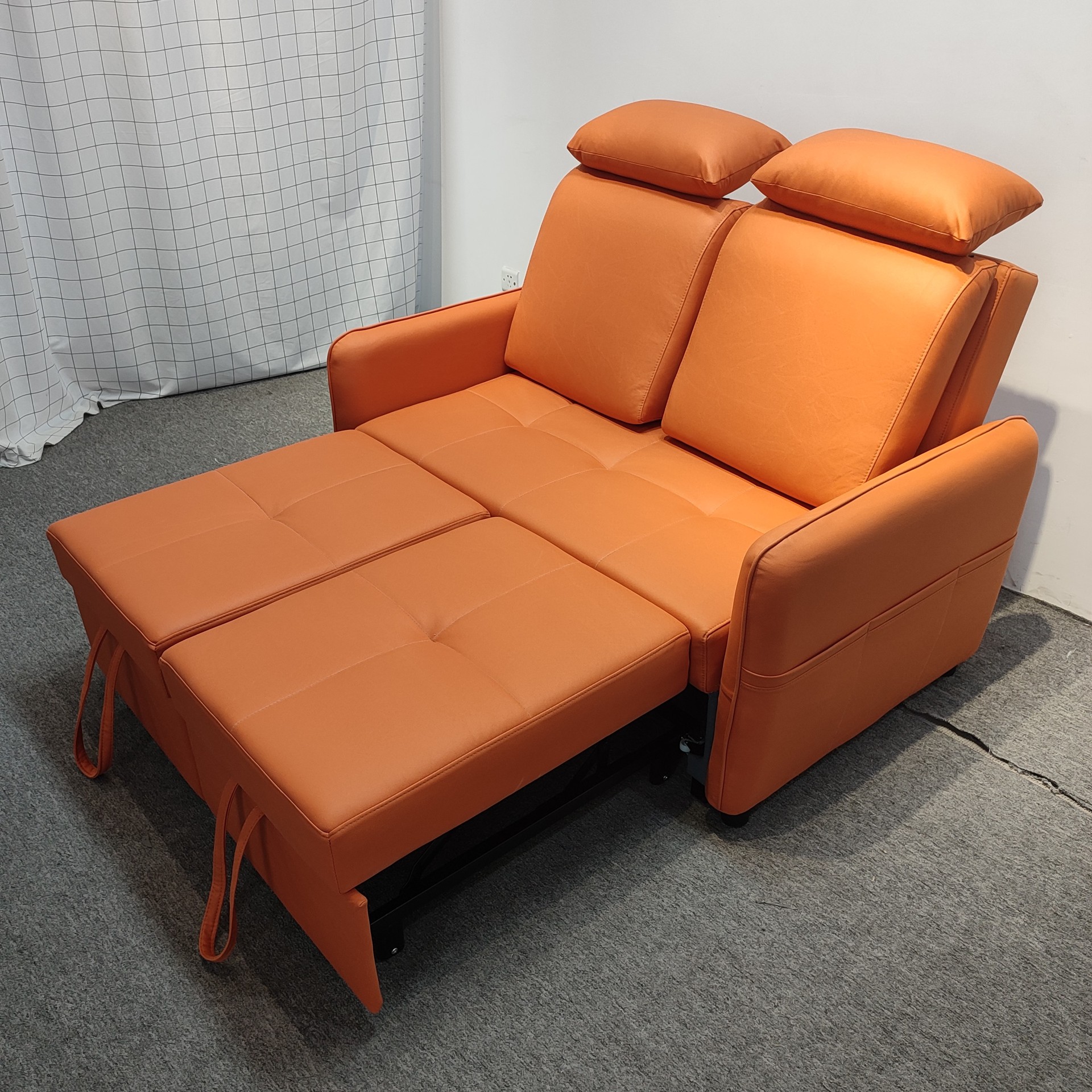 Sofá cama multifuncional plegable empujador de doble propósito apartamento de alquiler de tecnología sin lavado peinar tela