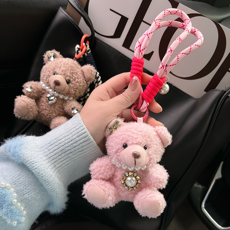 65g Weight 1 Piece Cute Bear Plush Unisex Bag Pendant Keychain