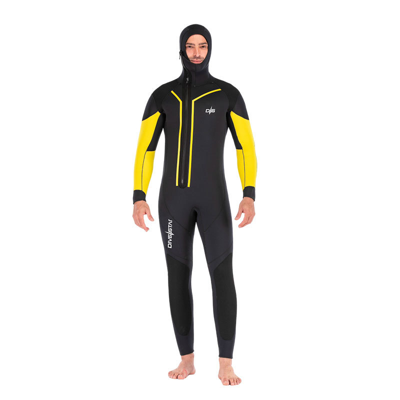 7mm Wetsuit in Stock Thickeneded Warm Hooded Wetsuit Outdoor Free Diving Semi-Dry Protective Fishing and Hunting Suit