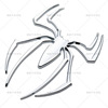 Sticker, metal three dimensional modified transport, spider, in 3d format