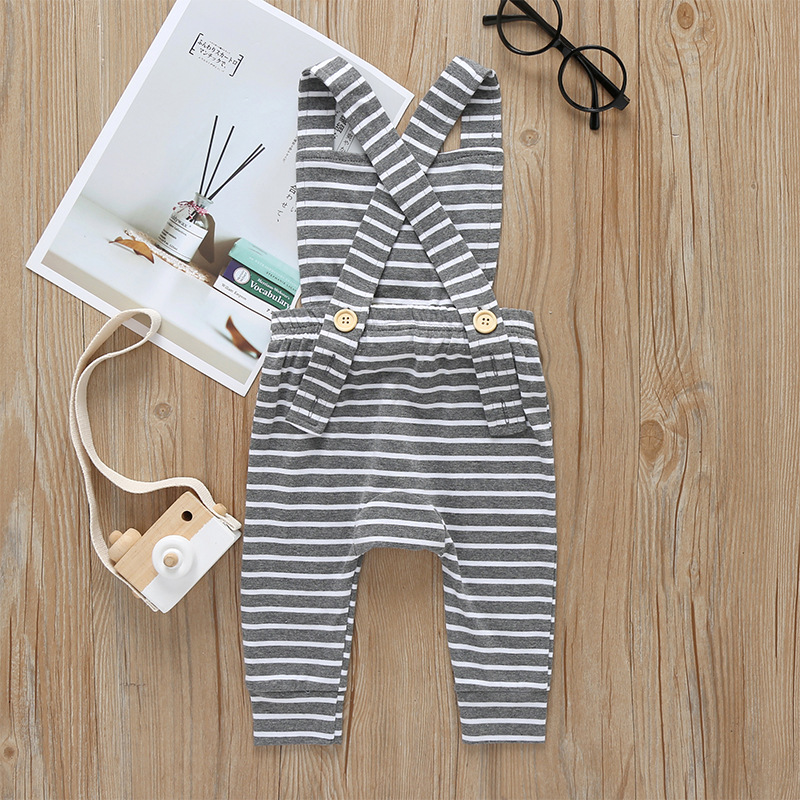 Wholesale Children's Clashing Color Striped Jumpsuit Nihaojewelry display picture 2