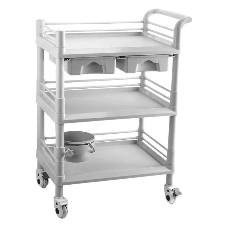 Тележка красоты пластиковая abs не совсем белая целебная машина Салон красоты тележка машина три этажа тележка
