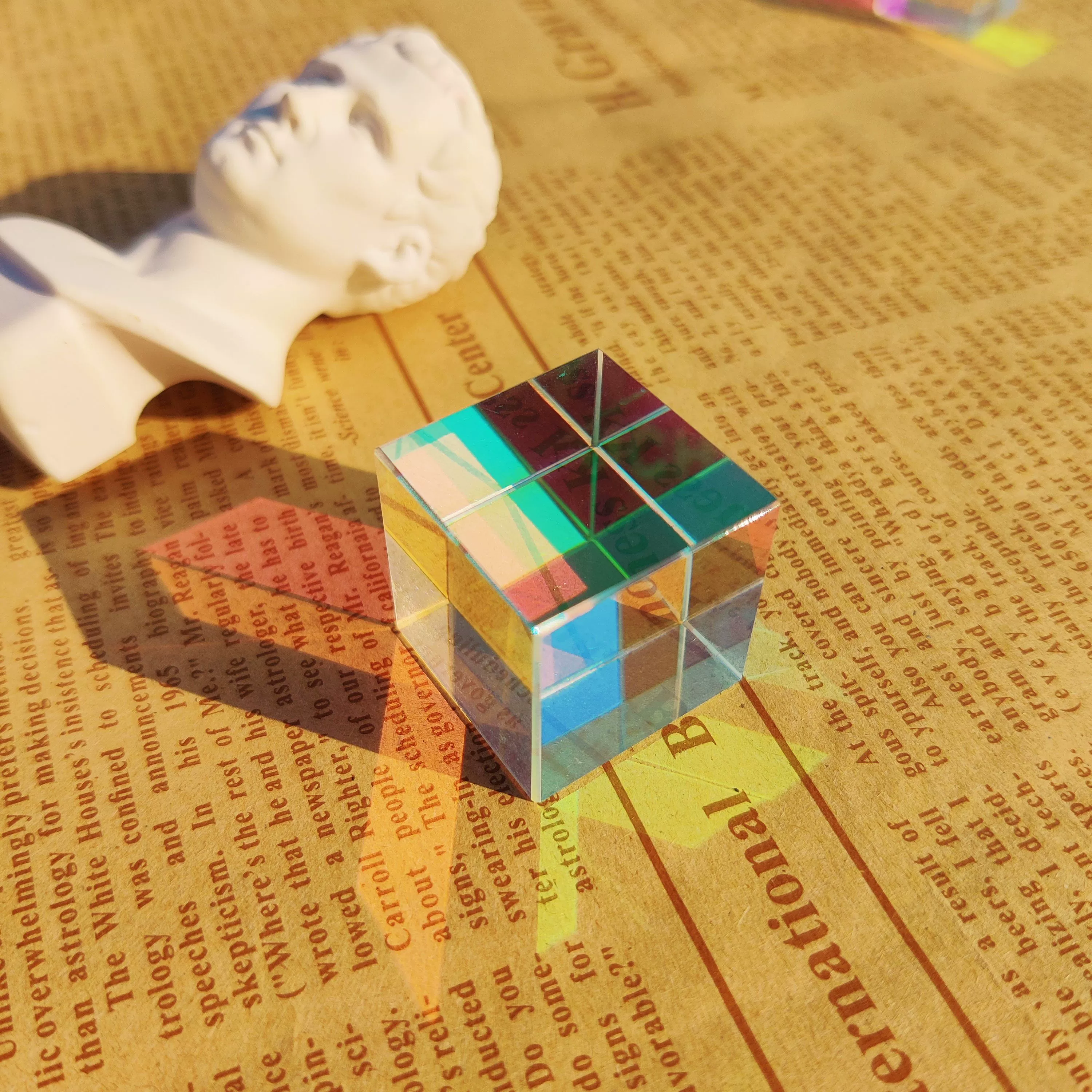 Цветной солнечный prism зеркальный светильник для спальни в кубе, солнце кристалл ловец кристальный декор