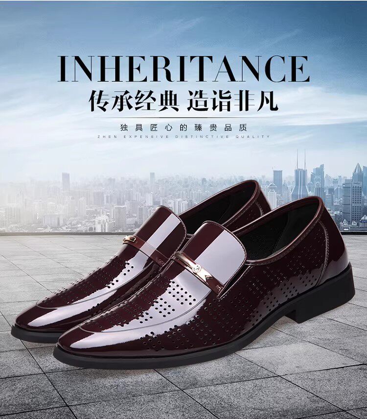 Dép sandal nam bít mũi da PU thoáng khí phong cách công sở — 2119 lỗ màu nâu, 2119 lỗ màu đen chi tiết 1