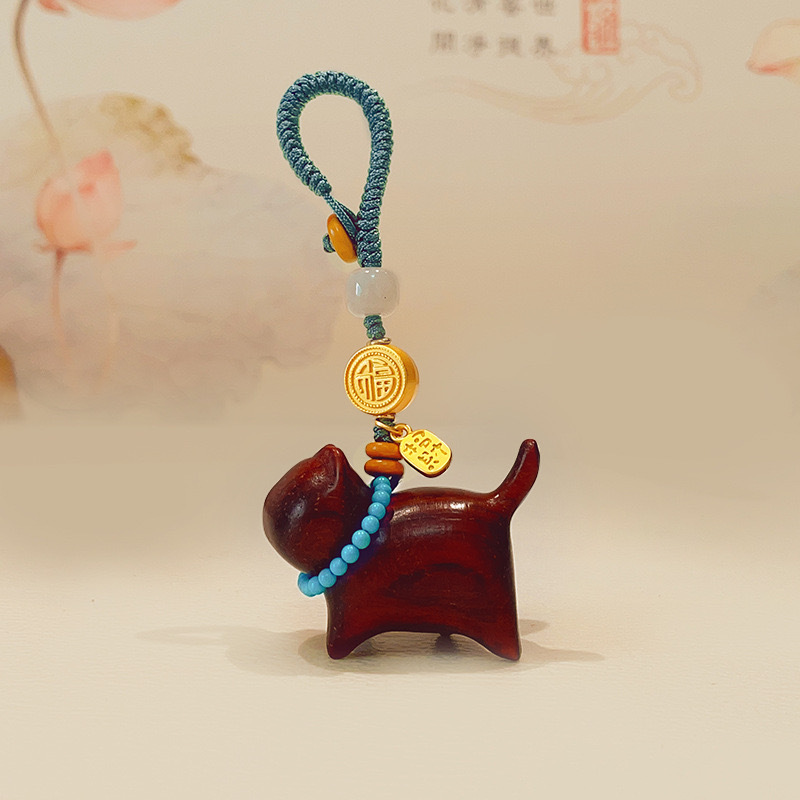 홍백단 고양이 펜던트 [3.9*2.8cm]