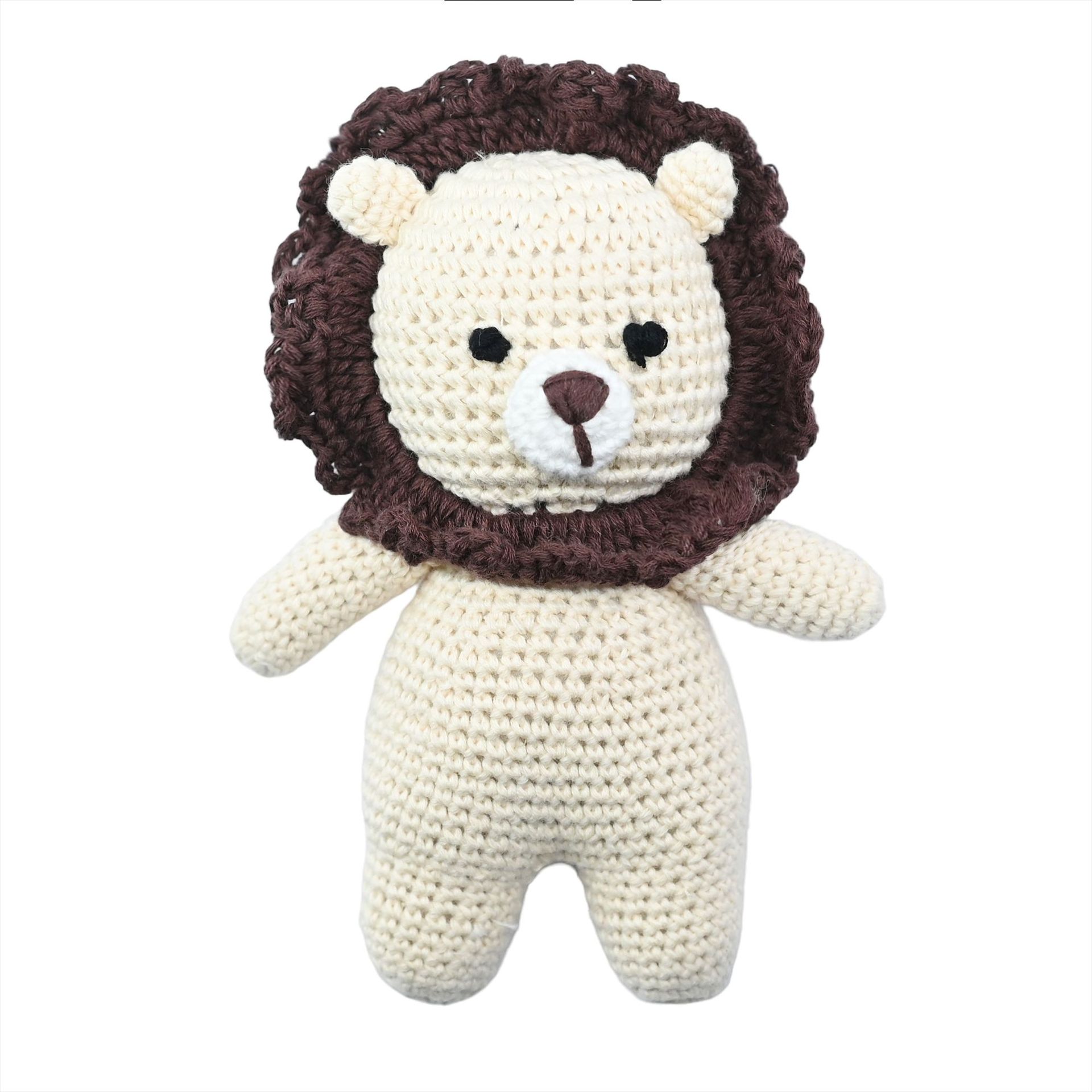 Nuevo estilo creativo tejido a mano ganchillo campana peluche muñeca caja de regalo animal de punto muñeca de bricolaje para niños