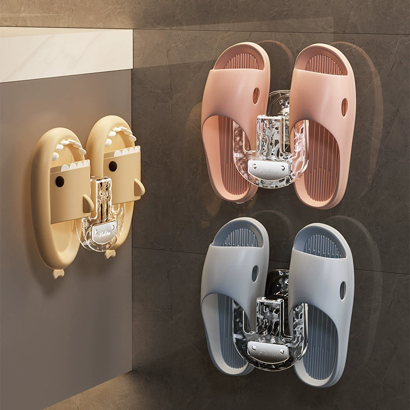 Стеллаж для хранения тапочек, настенный стеллаж для хранения тапочек в ванной комнате без перфорации, стеллаж для тапочек в ванной комнате, сливная стойка