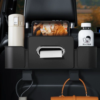 Car cup holder/beverage holder — Multifunctional Cup Holder - black-cartoon-free-4th-generation-seat-organizer