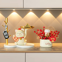 新中式招财麦穗福袋存钱罐摆件家居装饰品客厅餐厅树脂工艺品