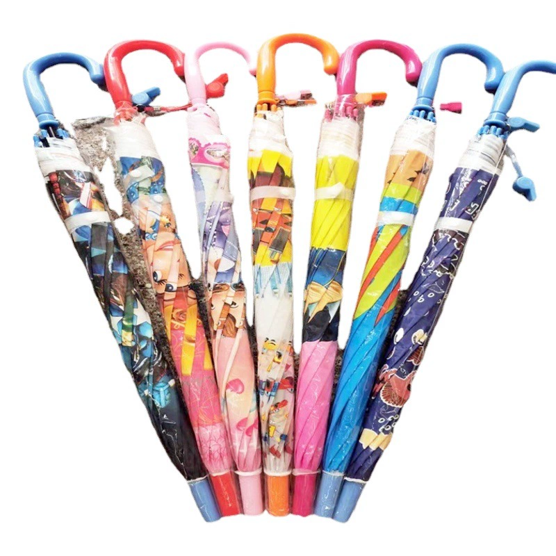 Внешняя торговля поставка в наличии детский автоматический зонтик Poe8 кость со свистком студенческий зонтик оптом мультфильм с длинной ручкой зонтик