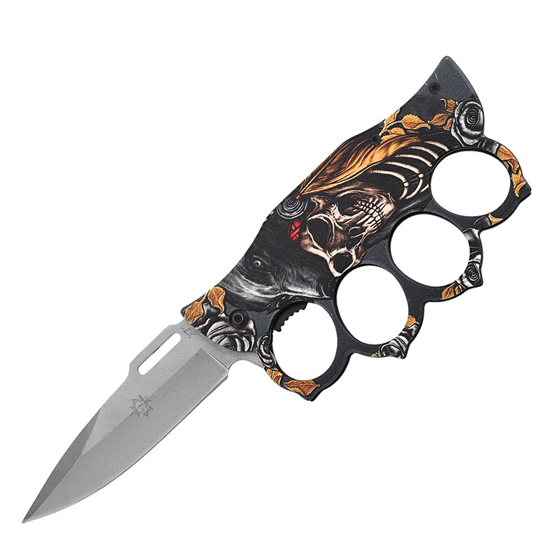 Cuchillo plegable multifuncional para exteriores Cuchillo de defensa personal Cuchillo de supervivencia salvaje para acampar