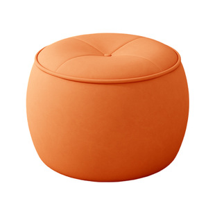 Small stool, household low stool, living room coffee table, sofa stool, round stool, light luxury, simple shoe changing stool, children's sitting pier, leather round stool 5