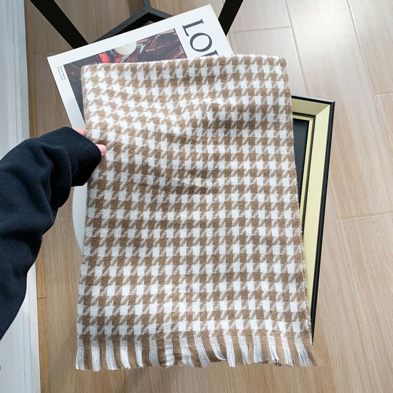 短须千鸟格卡其