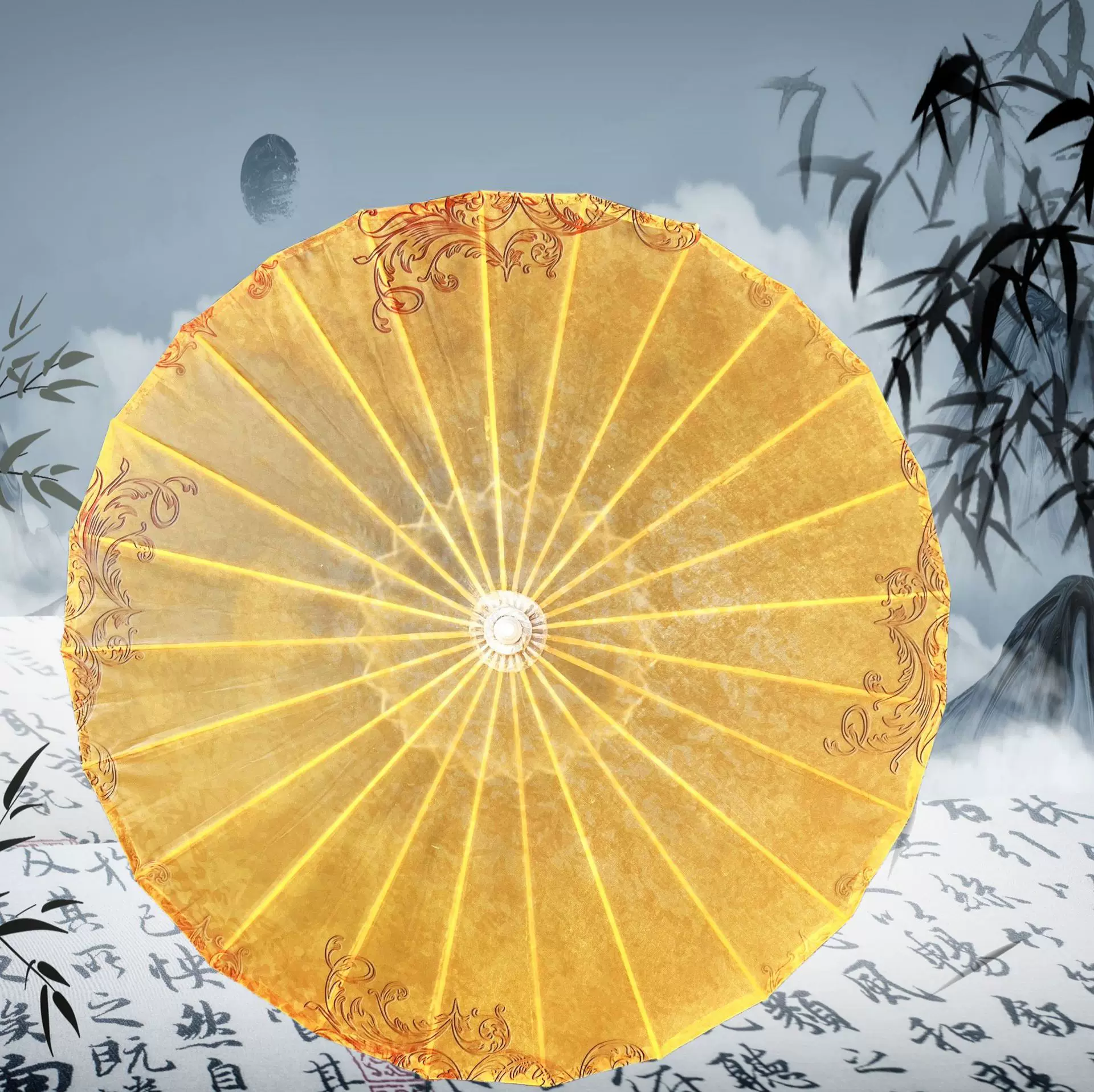 中国风油纸伞吊顶装饰伞古典舞蹈伞拍照道具伞桐油工艺伞旗袍非遗