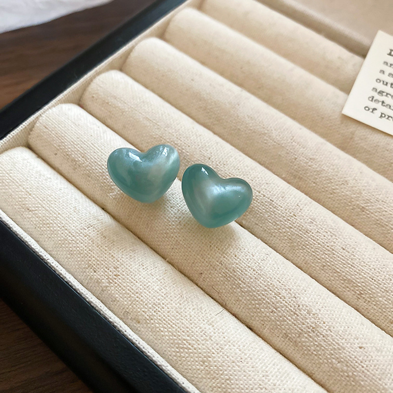 Pendientes de borla de flores de tul de aguja de plata Pendientes de súper hada verde menta fresca Pendientes de diseño exagerado de nicho