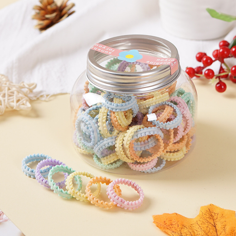 Cordón de cabello de encaje de color ensanchado para niños no lastimar cabello de cabello de niñas correa de cabello anillo de cabello para bebés joyas para el cabello