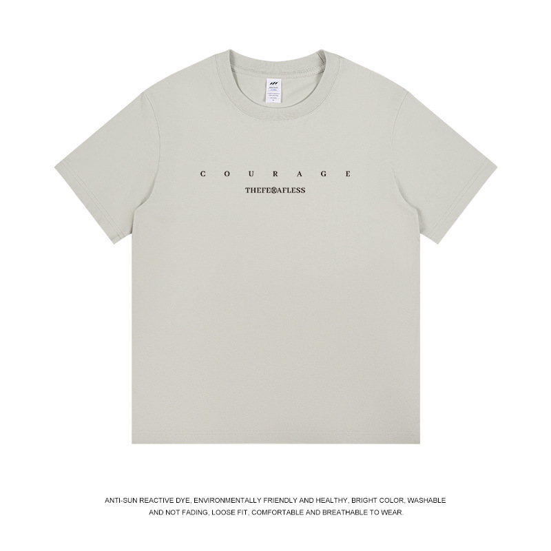 メンズピュアコットン半袖Tシャツメンズ夏新作ルーズハイエンドハンサムトレンディブランドTシャツボトリングシャツレディースイン|undefined