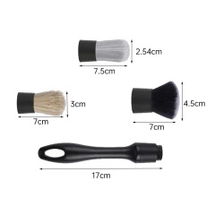 Beauty car wash brush soft bristle non-damaging paint wheel hub cleaning air vent detail brush automotive interior cleaning tool