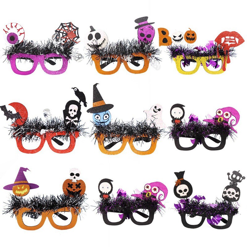 New Halloween Glasses with Furry Strips, Children's and Adult Party Decorations, Photo Props, Funny Glasses Frames New Halloween Glasses with Furry Strips, Children's and Adult Party Decorations, Photo Props, Funny Glasses Frames