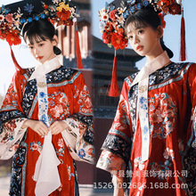 新款宫廷风清代红色印花格格服新中式清朝汉服女旅拍写真摄影服装
