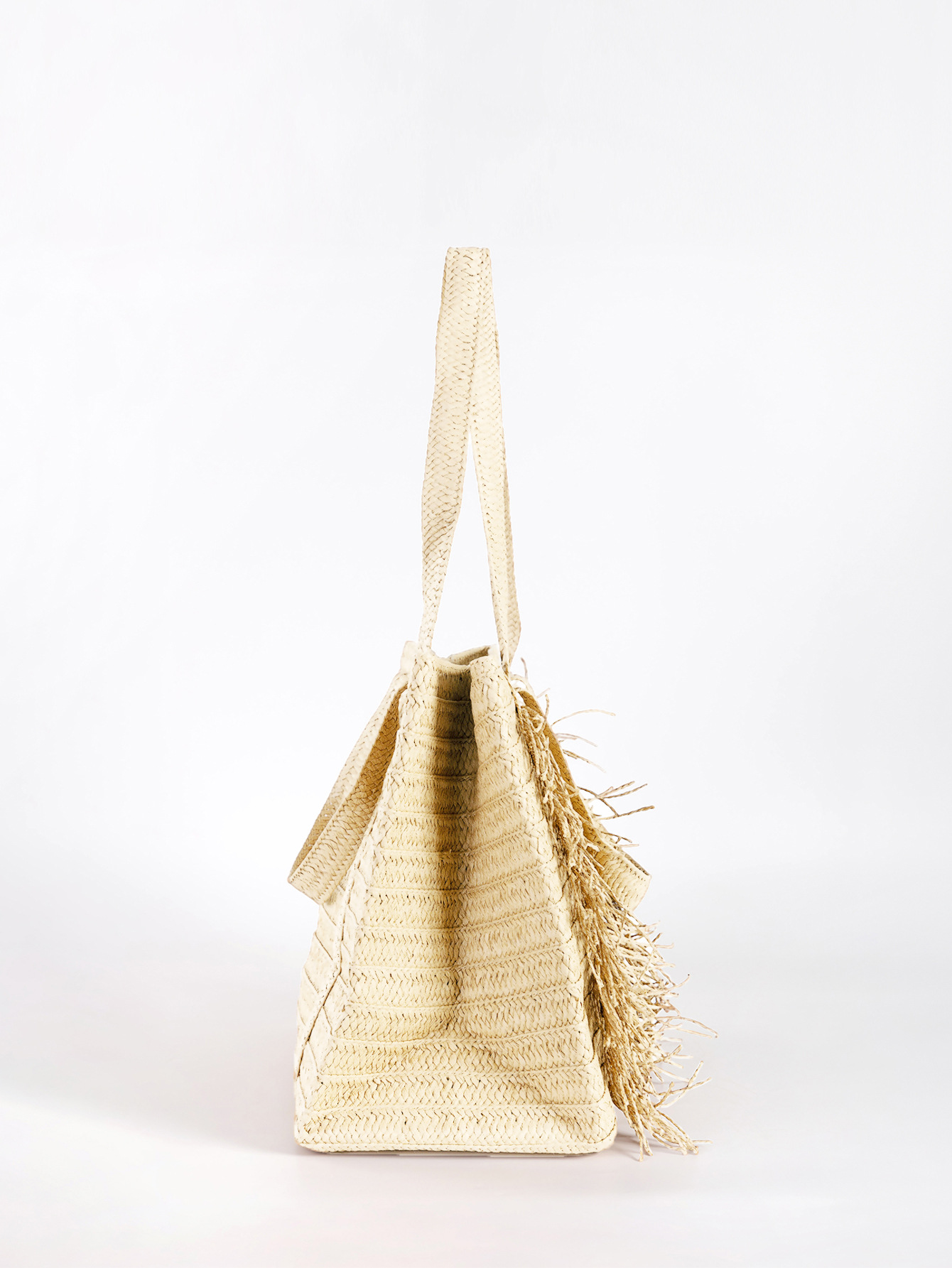 Paper Material Women's Large Paper Solid Color Elegant Streetwear Straw Square Zipper Straw Bag