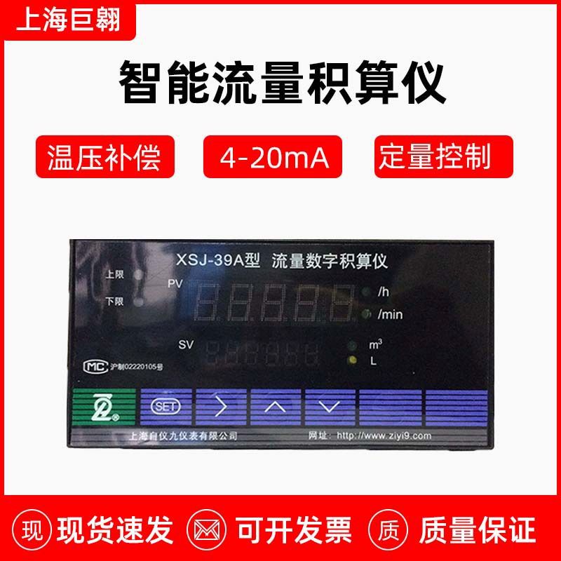 上仪XSJ智能流量积算仪带温压补偿4-20mA输出定量控制蒸液体气体