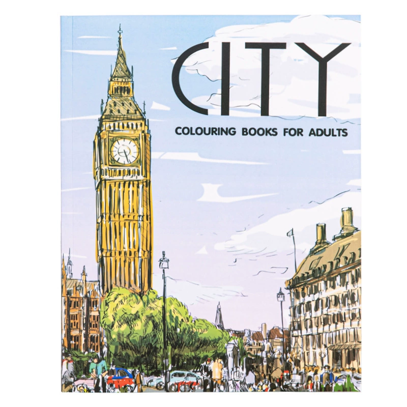 Городские раскраски CIYT City CITY COLORING BOOKS для взрослых ландшафтный эскиз
