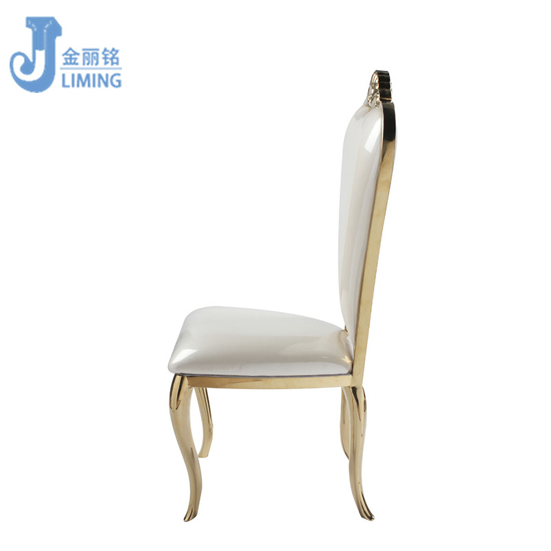 Fábrica al por mayor silla de acero inoxidable moderno minimalista restaurante dorado comedor silla de acero inoxidable pu cuero comedor silla respaldo silla