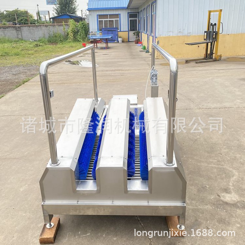 隆润机械单通道洗靴机无人值守红外线感应胶鞋清洗机鞋底鞋帮