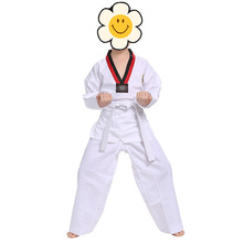 儿童跆拳道服训练服成人男女款长袖教练服透气服套装儿童跆拳道服