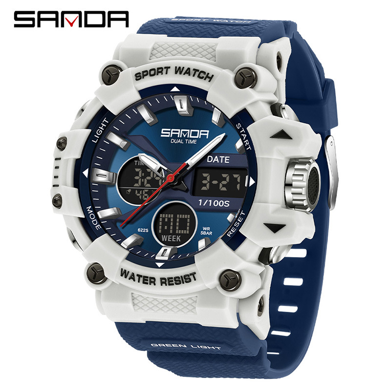 SANDA marca Amazon explosivo reloj electrónico de deportes estudiantes reloj electrónico despertador reloj multifuncional impermeable