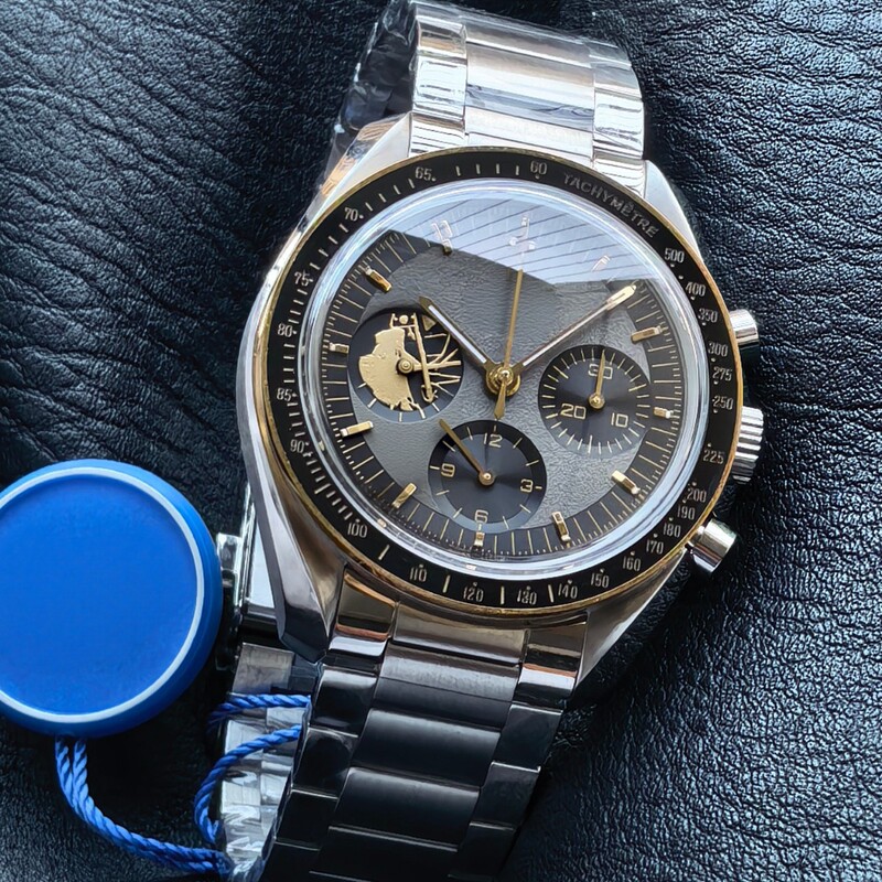 Men's mechanical watch, Moon Phase, Planetary, Speedmaster series, three-dial, six-hand, multi-function chronograph, fully automatic mechanical watch Men's mechanical watch, Moon Phase, Planetary, Speedmaster series, three-dial, six-hand, multi-function chronograph, fully automatic mechanical watch