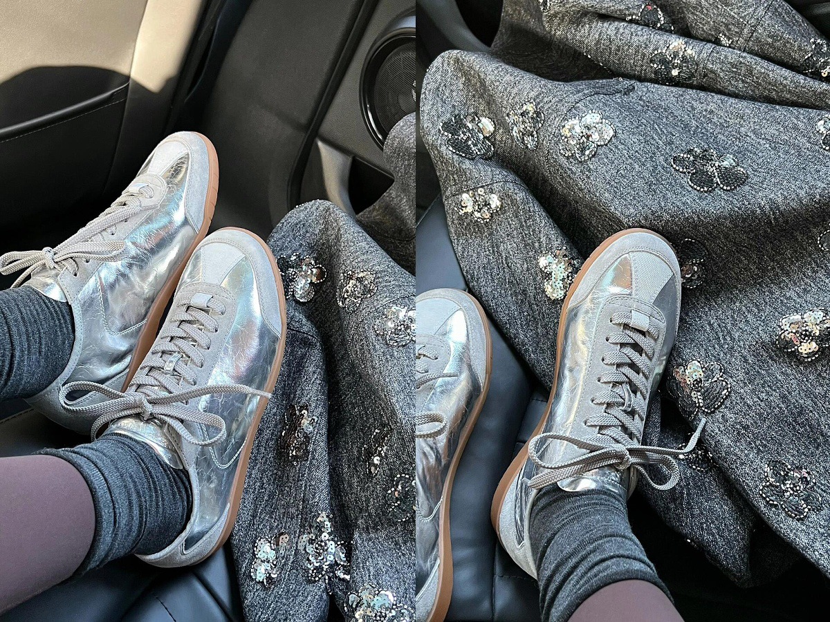 Versión de piel de oveja, zapatos de cuero con fragancia pequeña, suela gruesa, zapatos de entrenamiento alemanes plateados, zapatos de todo fósforo con cordones para mujer, zapatillas deportivas casuales