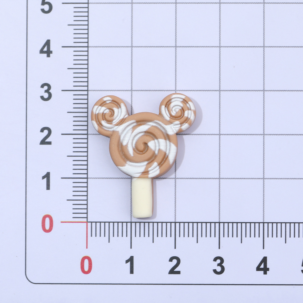 Macaron color oso Lollipop resina accesorios DIY crema pegamento teléfono caso accesorios para el cabello parche hecho a mano al por mayor