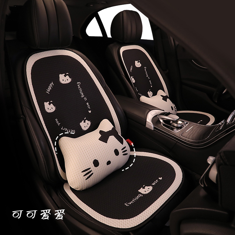 聖泰龍S003暗い子猫漫画車のクッションの背もたれの三人の長い頭が枕を抱いています。|undefined