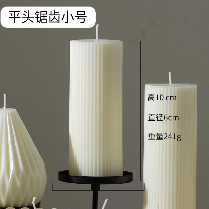 40 velas de aromaterapia de arte de estilo nórdico, modelos calientes, líneas hechas a mano, velas creativas geométricas blancas