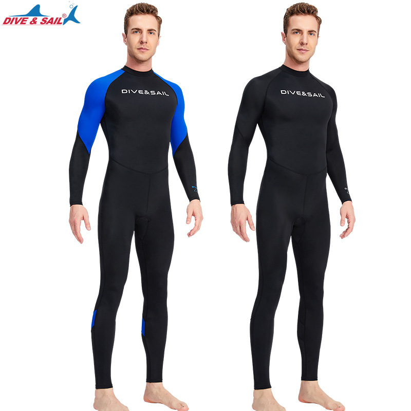 Cross-Border Lycra Wetsuit for Men and Women, Thin Quick-Drying Swimsuit, One-Piece Waterproof Female Snorkeling Surfing Ice-Sense Sun Protection Suit