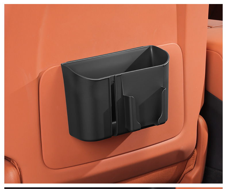 New car rear storage box, multifunctional car tissue box, can hold water cups, mobile phones, and trash