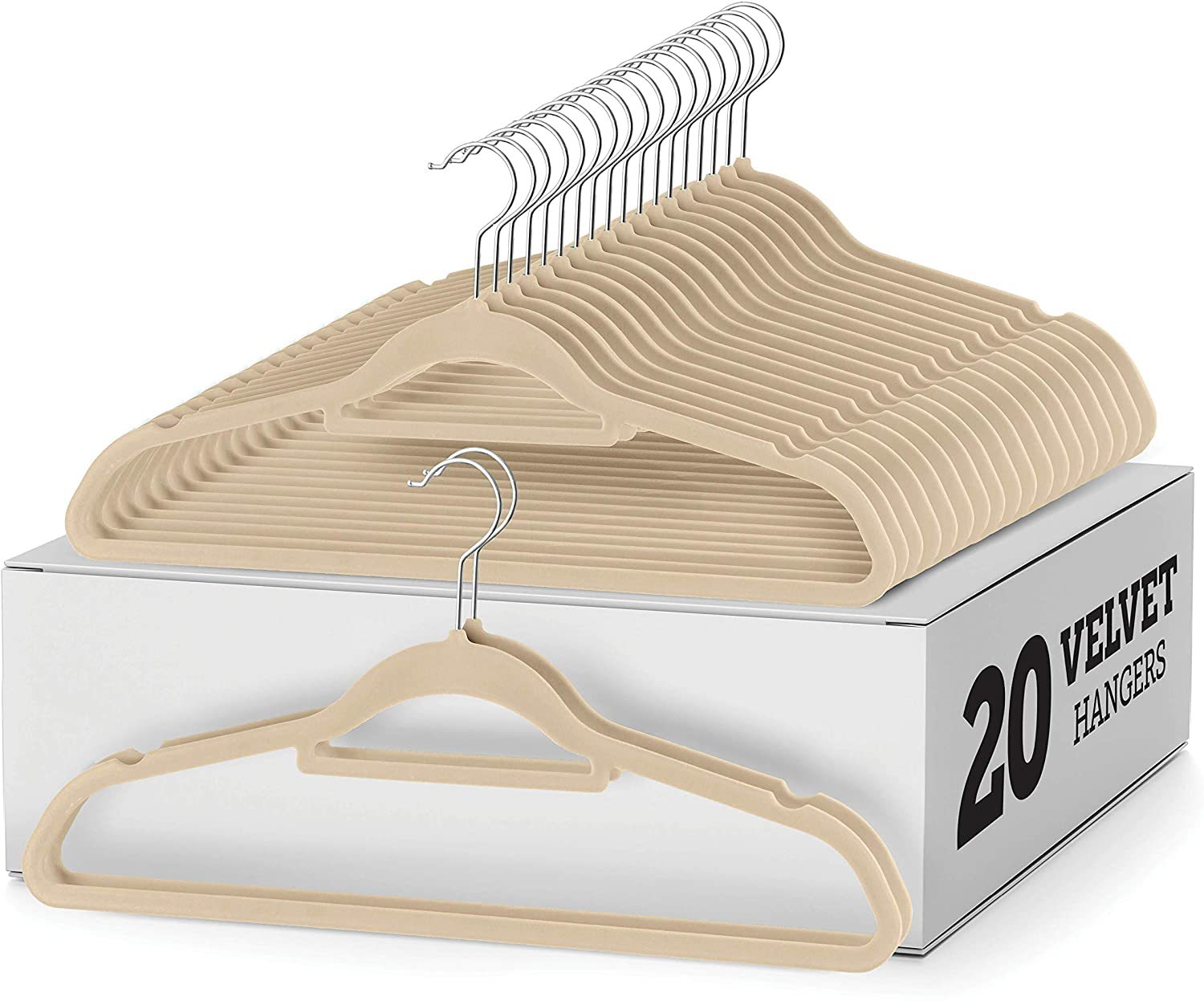 Flocado antideslizante percha de ropa de plástico percha de ropa sin costuras de terciopelo 45CM Almacenamiento y acabado tienda de ropa percha fábrica al por mayor